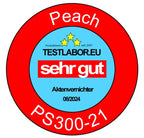 Peach Partikelschnitt Aktenvernichter - 1 Blatt - 4 Liter - P-4 - Papier CDs und Kreditkarten - manuell betriebener Kreuzschnitt - Strom unabhängig - DSGVO konform - PS300-21A
