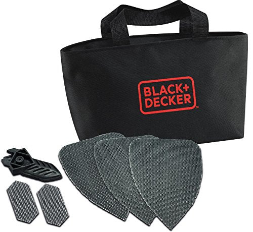 BLACK+DECKER Dreieckschleifer Mouse- Kraftvolle Schleifmaschine mit Staubfangbehälter inkl. Mikrofilter - Für das Abschleifen selbst an schwer zugänglichen Stellen - 1 x Schleifer 120 W - KA2000