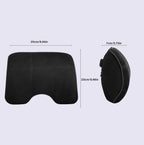 EASY EAGLE Auto Nackenkissen aus Wildleder und Memory-Schaum, Nackenkissen mit Abnehmbarem Befestigungsgurt für Autositz, Schwarz, 1 Stück