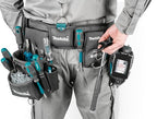 Makita E-15235 Super-Schwerlast-Hüftgurt-Set, bestehend aus Schwerlastgürtel, Schrauberholster, Hammerhalter, 2-Fächer-Werkzeugtasche, Smartphonetasche, Polyester, 880 x 310 mm (LxH)