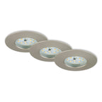 BRILONER LED Einbauleuchten Attach matt-nickel 3er Set Deckenspot Lampen