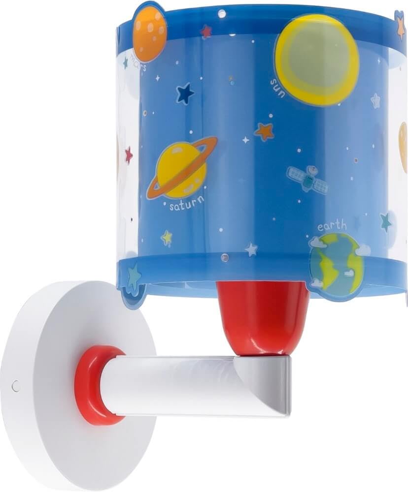 Dalber kinder Wandlampe, Kinderlampe Wandleuchte Wolken Planets Planeten Sonnensystem 41349, kinder zimmer leuchte lampenschirm, Blau