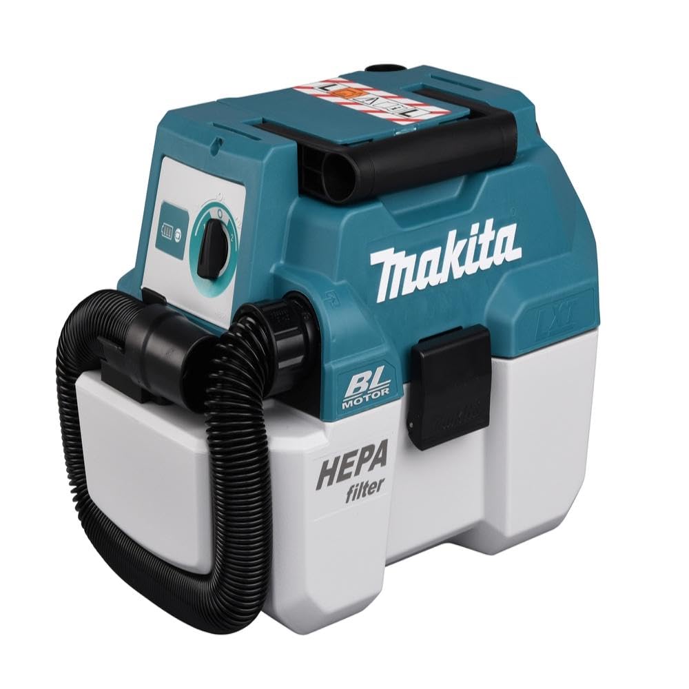 Makita, HEPA-Filter, DVC750LZ, Staubsauger DVC 750 LZ 18 Volt ohne Akku und Ladegerät, Grün/Schwarz, 4.5 liters
