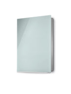 Blomus Schlüsselkasten -Velio- | Weiß | Glasmagnettafel mit 14 Schlüsselhaken | Größe 40 x 30 cm | Schlüsselbox aus Glas & Edelstahl