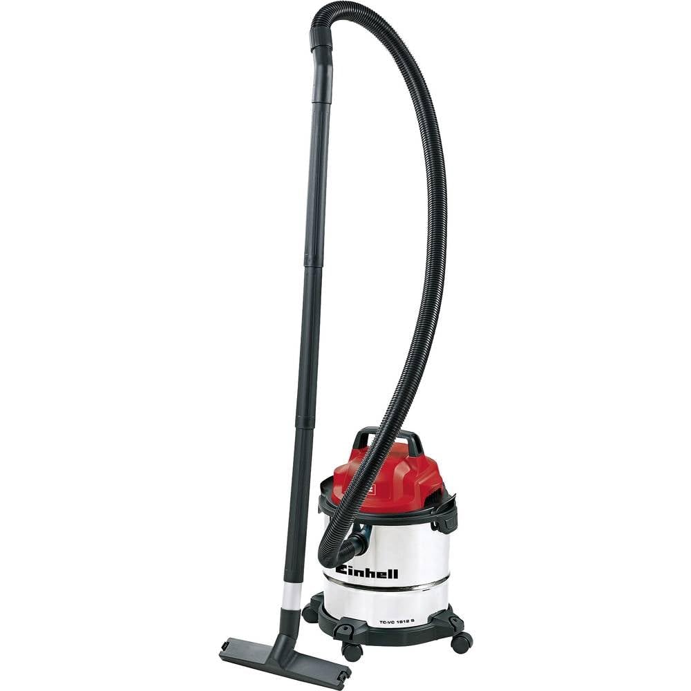 Einhell TC-VC 1812 S Nass-Trockensauger (1.250 W Leistung, 36mm Schlauchsystem, 12 l Edelstahlbehälter, Schaumstofffilter, umfangr. Düsenzubehör)