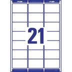 AVERY Zweckform L7160-40 Adressetiketten/Adressaufkleber (840 Etiketten mit ultragrip, 63,5x38,1mm auf A4, bedruckbar, selbstklebend, für DIN B6/C6 Briefkuverts, Papier matt) 40 Blatt, weiß