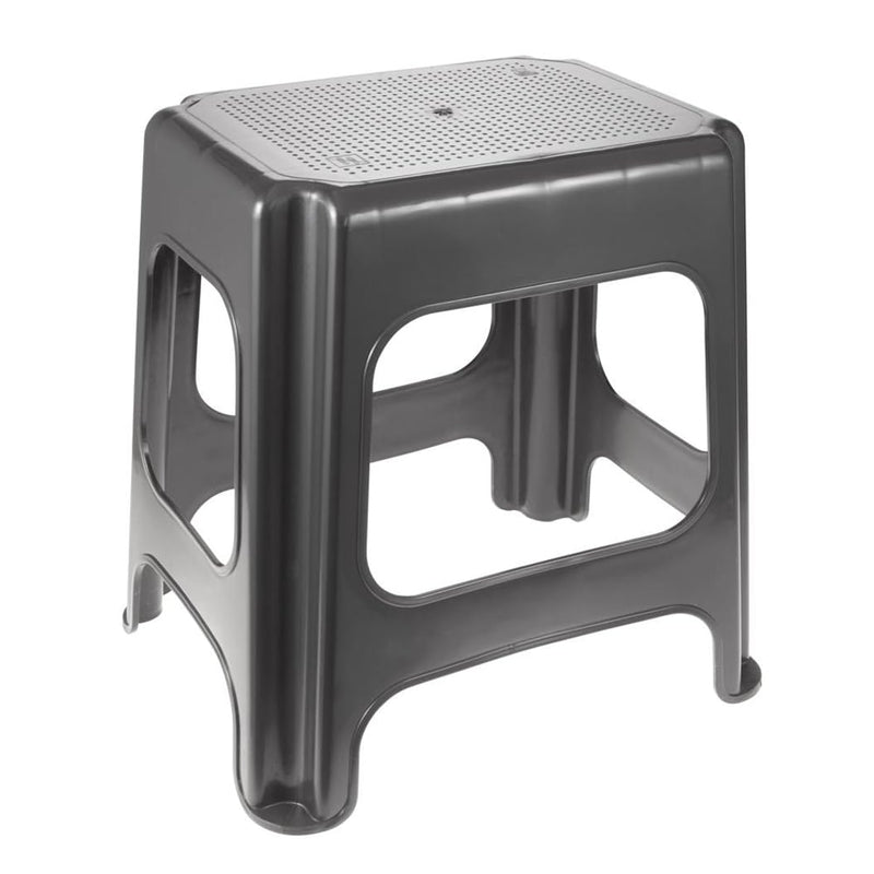 keeeper Maxi-Hocker, Polypropylen, Grau/Graphit, 41 x 33,5 x 42,5 cm, Funny Farm
