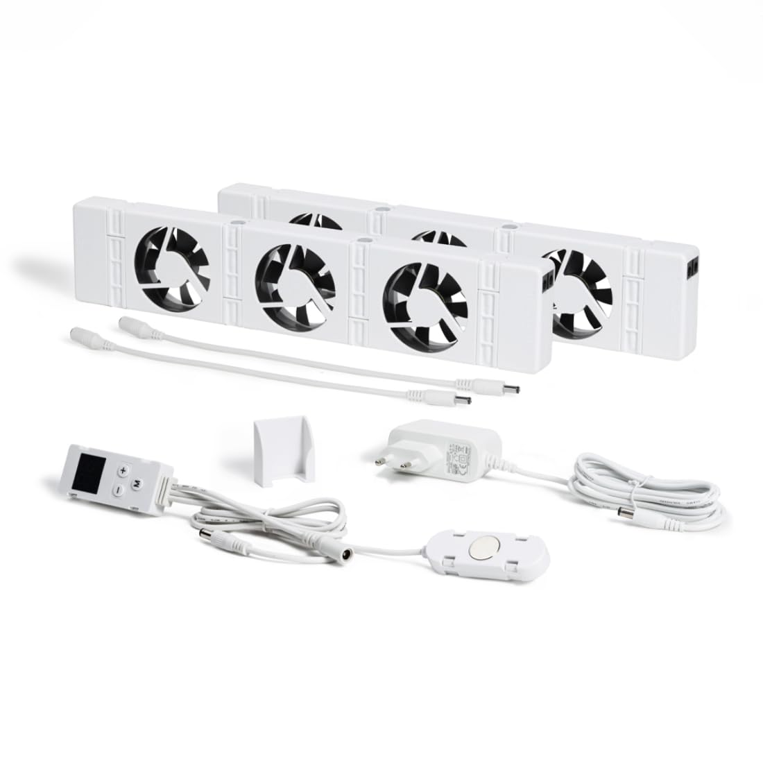 SpeedComfort Heizkörper Ventilator mit Control Sensor - Duo-Set (2X) - Bis zu 22% Energieeinsparung - Heizungsventilator Wärmepumpen-geeignet - Mehrere Geschwindigkeiten - Flüsterleise