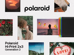 Polaroid Bundle Hi-Print+Paper - 2nd Generation - Bluetooth-verbundener 2x3 Pocket Photo- und Dye-Sub-Drucker - Weiß