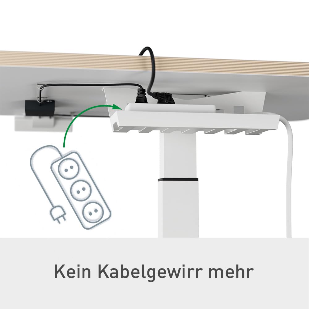Leitz Ergo Elektrischer Sitz-/Steh-Schreibtisch, Kompaktes & höhenverstellbares Stehpult, Belastbar bis 80 kg, Mit Kabelführung, 80 x 60 cm, Für Büros & Home Office, Ergo-Serie, Weiß, 65340001