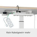 Leitz Ergo Elektrischer Sitz-/Steh-Schreibtisch, Kompaktes & höhenverstellbares Stehpult, Belastbar bis 80 kg, Mit Kabelführung, 80 x 60 cm, Für Büros & Home Office, Ergo-Serie, Weiß, 65340001