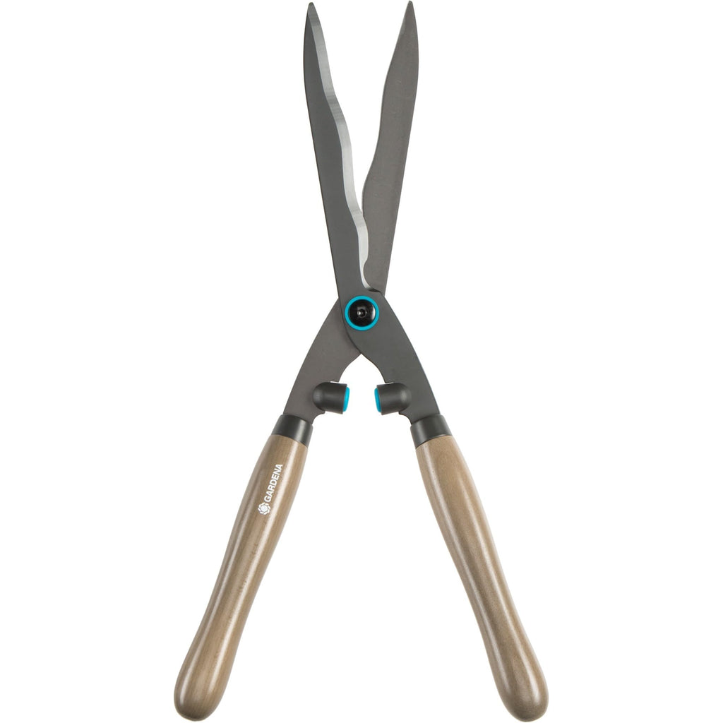 Gardena Heckenschere NatureCut: Robuste Gartenschere zum Schneiden von Hecken und dickeren Ästen, 23 cm, antihaftbeschichtete Messer, ergonomische Holzgriffe (12300-20)