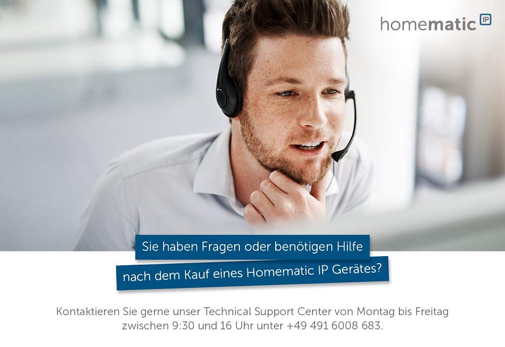 Homematic IP Smart Home Wandthermostat – Basic, digitales Thermostat für Heizkörper mit/ohne App, Alexa, Google Assistant, Temperaturmessung, Energie sparen, 154666A0