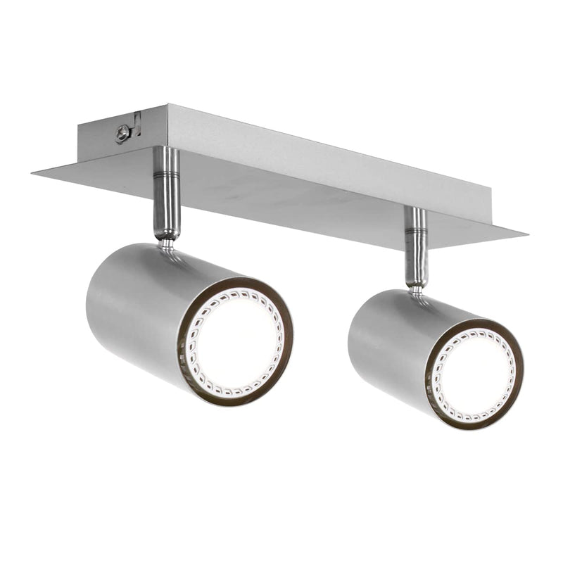 Trio Leuchten Balken in Nickel matt, Spotbalken 2-flammig, exklusiv 2xGU10, Länge: 30 cm 802400207