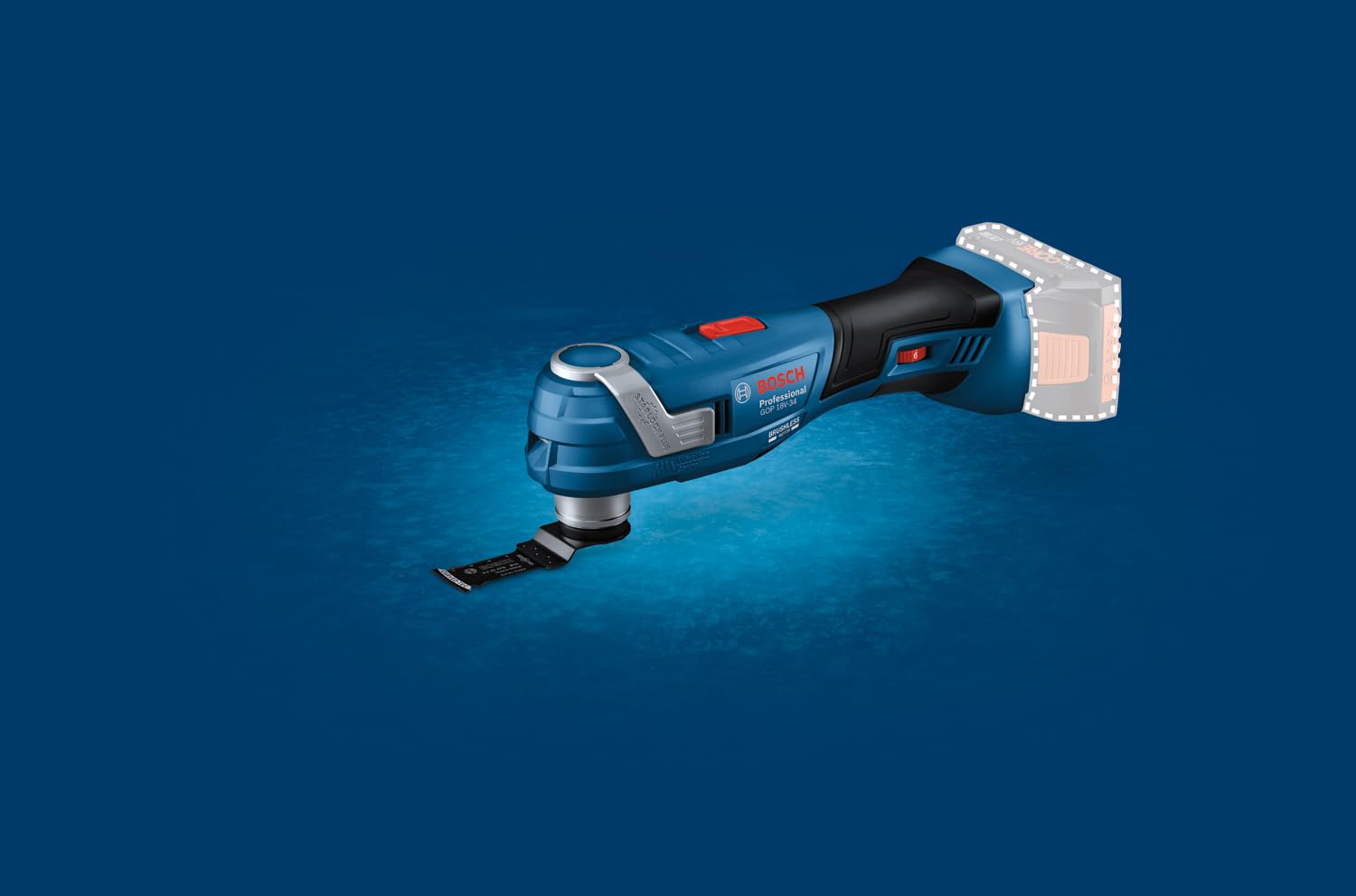 Bosch Professional 18V System Akku Multi-Cutter GOP 18V-34 (bürstenloser Motor, Vibration Control, 180mm schlanker Griff, inkl. 1x Sägeblatt, L-BOXX, ohne Akku/ Ladegerät)