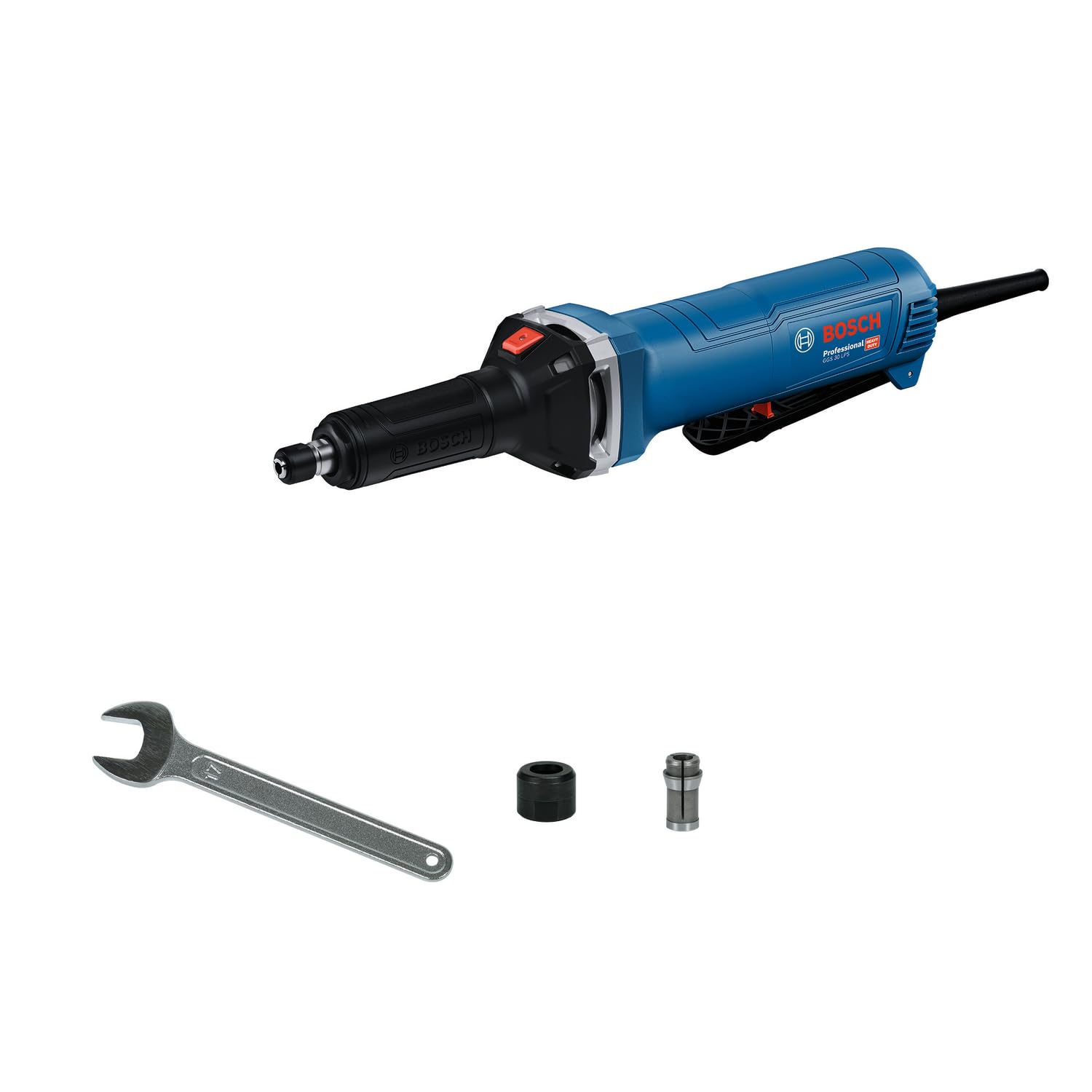 Bosch Professional Geradschleifer GGS 30 LPS (750 W, mit PROtection-Schalter, KickBack Control, inkl. 1x Spannschlüssel, Spannzange 6 mm mit Mutter)