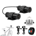 VSYSTO HD 1080P Motorrad Fahrrad Helm Kameras, Outdoor Portable WiFi Front und Rear Kamera Nachtsicht wasserdichte Action Cam DVR, Loop Recording, G-Sensor (Black-D5M)