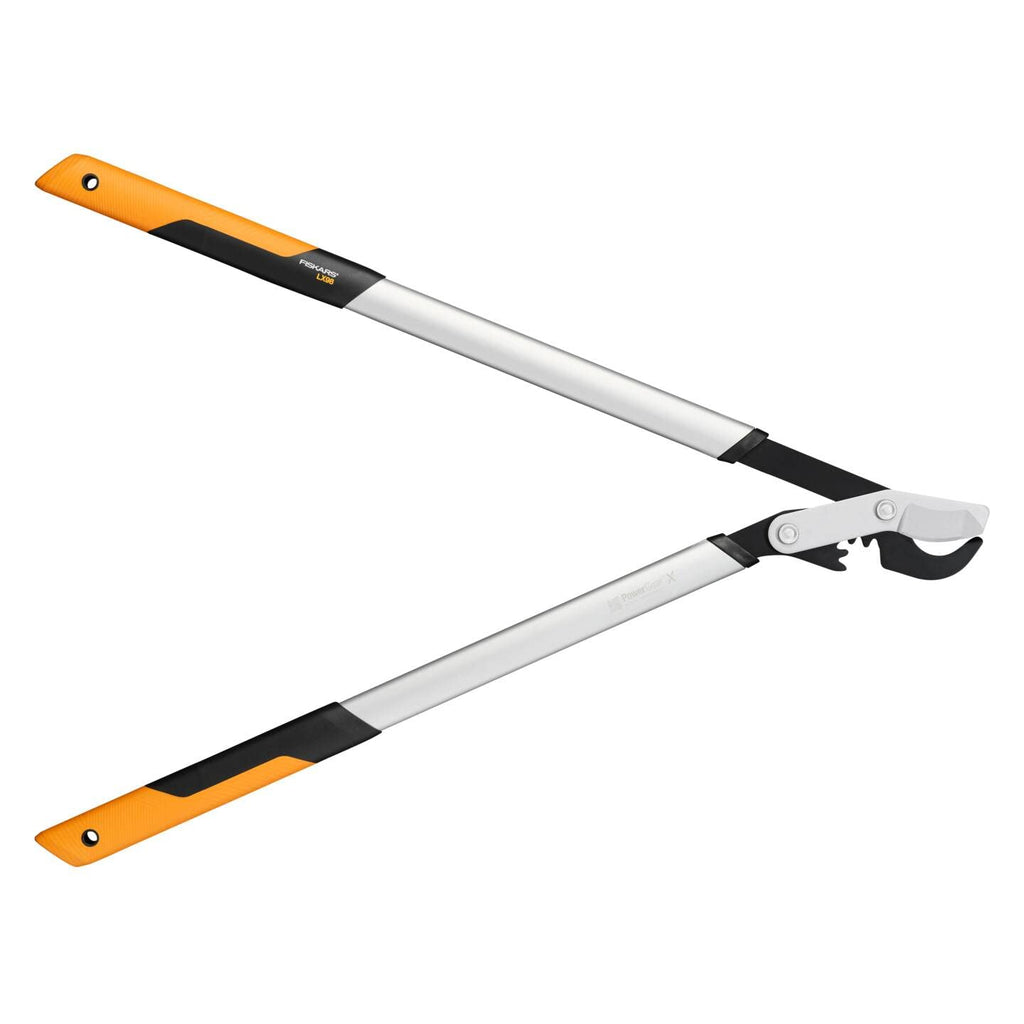 Fiskars PowerGear X Bypass-Getriebeastschere für frisches Holz, Antihaftbeschichtet, Gehärteter Präzisionsstahl, Länge: 80 cm, Schwarz/Orange, LX98-L, 1020188