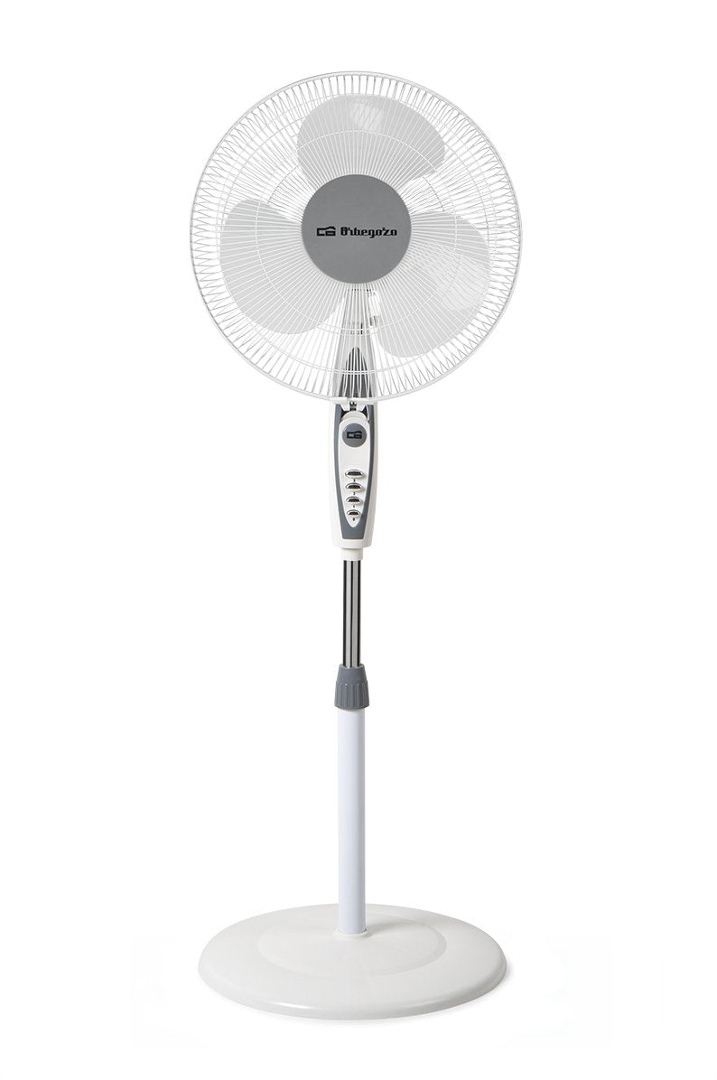 Orbegozo SF 0147 - Standventilator, 3 Stufen, Blättergröße 40 cm, einstellbare Höhe, 50 W, Weiß