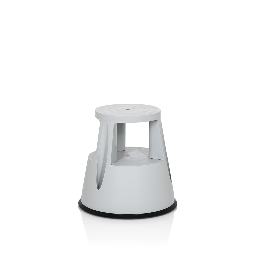 hjh OFFICE Tritthocker TIO-M I Kunststoff Elefantenfuß, Höhe 42 cm, bis 150kg belastbar, mit Rollen 830002 Hellgrau