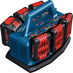 Bosch Professional 18V System Multi-Ladegerät GAL 18V6-80 (inkl. Akkuladestrom: 8A, inkl. L-BOXX-Adapter, ohne Akku)