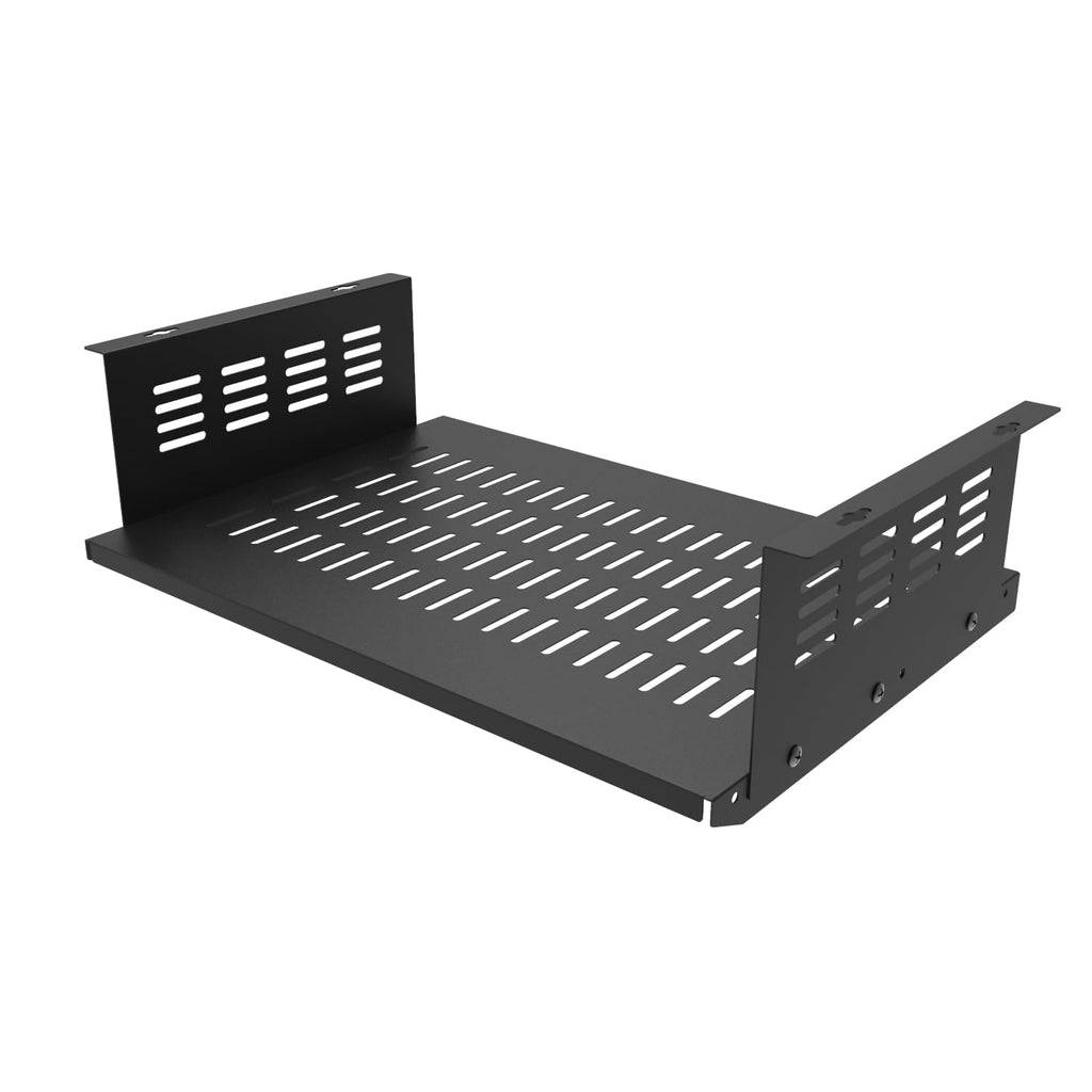 JINGCHENGMEI Untertisch-Computer-Halterung für SFF-Computer und PCs mit kleinem Formfaktor, platzsparend, 43.9x10.2x30.5 cm, PS4 Slim, PS4 Pro für Gaming unter dem Schreibtisch