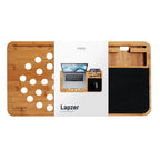 mikamax - Lapzer Laptop Schreibtisch - Bambus - Luftlöcher - Betttisch - Laptoptisch - Knietablett - Schoßtablett - 59 x 31 x 2 cm