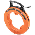 Klein Tools 56335 | Einziehband Federstahl 7,6 m | Elektriker Kabel-Einziehband mit Markierungen alle 30 cm | Strapazierfähig und flexibel | Griffiges, kompaktes Ziehband