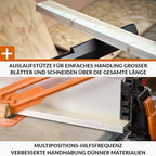 Evolution Power Tools R255TBL+ tischkreissäge, Tischsäge Tragbares Multi-Material-Sägeblatt im Lieferumfang enthalten Schneidet Holz Metall Kunststoff, 45˚ Fase, +/- 60˚ Gehrungswinkel, 1800w Motor