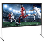 VEVOR Projektion Beamer Leinwand mit Ständer 120 Zoll HD 4K Outdoor Indoor Projektor Screen Schnelles Klappbare Tragbare Filmleinwand 16: 9 für Heimkino, Camping, Freizeitveranstaltungen usw. Schwarz