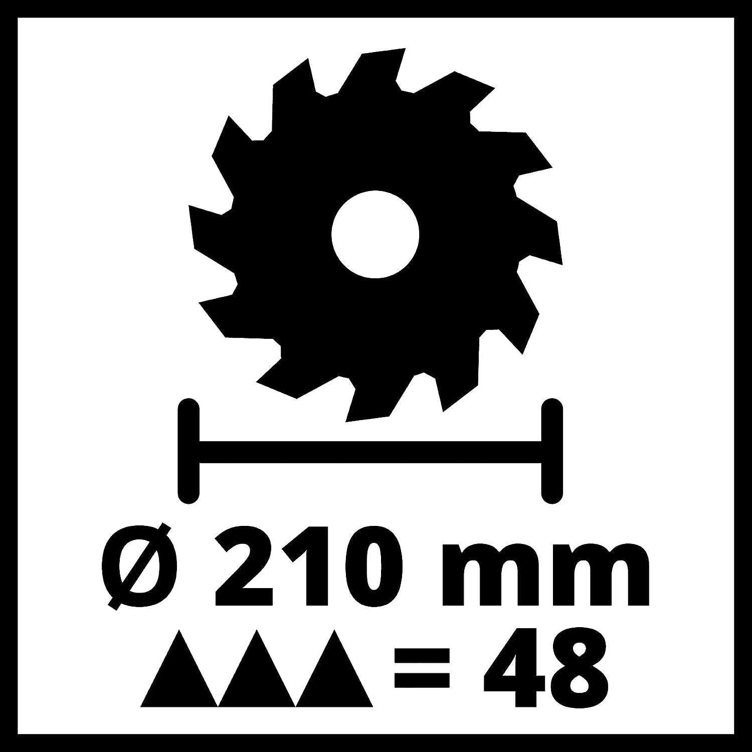 Einhell Zug-Kapp-Gehrungssäge TC-SM 2131/2 Dual (1800 W, max. 62 mm x 310 mm Schnitttiefe/-breite, Ø 210 mm Sägeblatt, beidseitig neigbarer Sägekopf, Zugfunktion, Laser)