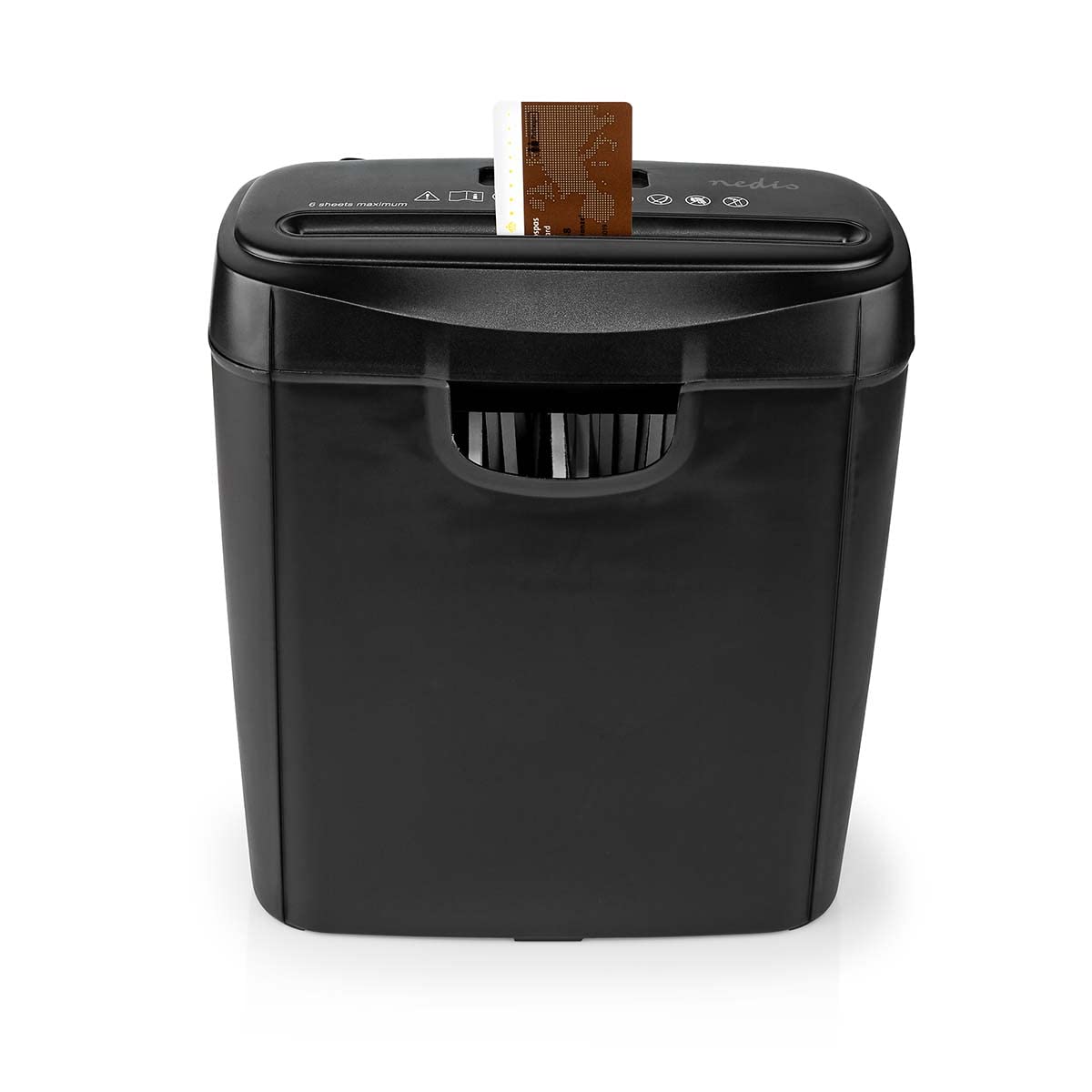 Aktenvernichter - 6x A4-Seiten - 10 l - Sicherheitsnorm: DIN 2-190 W - Schwarz