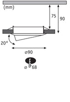 Paulmann 93400 Einbauleuchte Base rund schwenkbar max. 10x10W Einbaustrahler ohne Leuchtmittel Weiß Einbaulampe Metall Deckenspot GU10