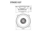 JBL Stage3 527 2-Wege Auto Lautsprecher Set von Harman Kardon - 200 Watt KFZ Autolautsprecher Boxen 13 cm