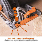Evolution Handkreissäge R185CCS Kreissäge Tauchsäge 1600W Inkl. Ø 185 mm HM-Sägeblatt Mehrzweck Multi-Material-Schneiden Holz, Aluminium, Stahl, Kunststoff | Scie Circulaire mit Führungsschiene