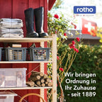 Rotho Paso Mülleimer 20l mit Deckel, Kunststoff (PP recycelt) BPA-frei, blau, 20l (29.3 x 26.6 x 45.7 cm), Nicht zutreffend