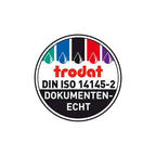 Trodat Professional Datumsstempel 5430/L, Selbstfärbend, EINGEGANGEN - BEZAHLT - GEBUCHT, blau-rot, Mittel