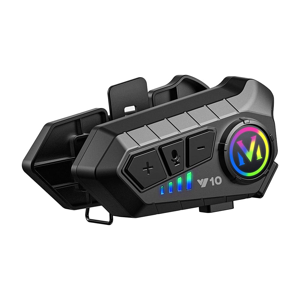 Tiardey Motorrad-Gegensprechanlage, Helm, Bluetooth-Headset, Sprachassistent, unterstützt doppelte Geräuschunterdrückung, High-Definition-Anrufe, gleichzeitiges Musikhören und Navigieren