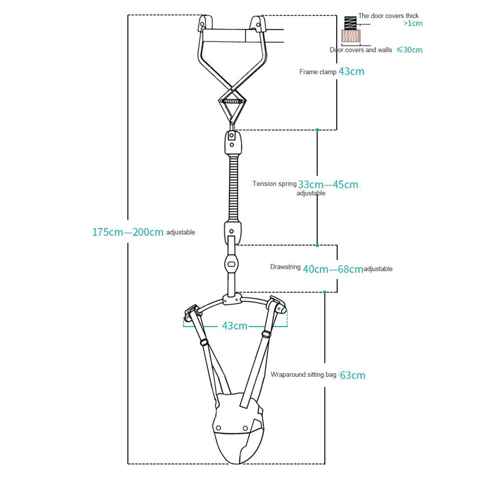 Baby Tür Schaukel Springen Übung Türhopser Türrahmen Jumper für Baby 6-24 Monate