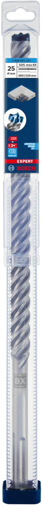 Bosch Professional 1x Expert SDS max-8X Hammerbohrer (für Stahlbeton, Ø 25,00x520 mm, Zubehör Bohrhammer)