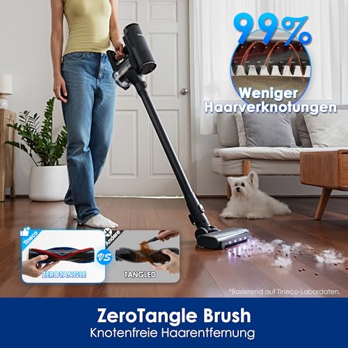 Tineco FLOOR ONE Switch S7 Stretch Nass Trockensauger & Akkusauger Set 5-in-1, FlashDry Selbstreinigung, DualBlock Anti-Tangle, 50 Min Laufzeit 22kPa Multifunktionaler Bodenreiniger für das Ganze Haus