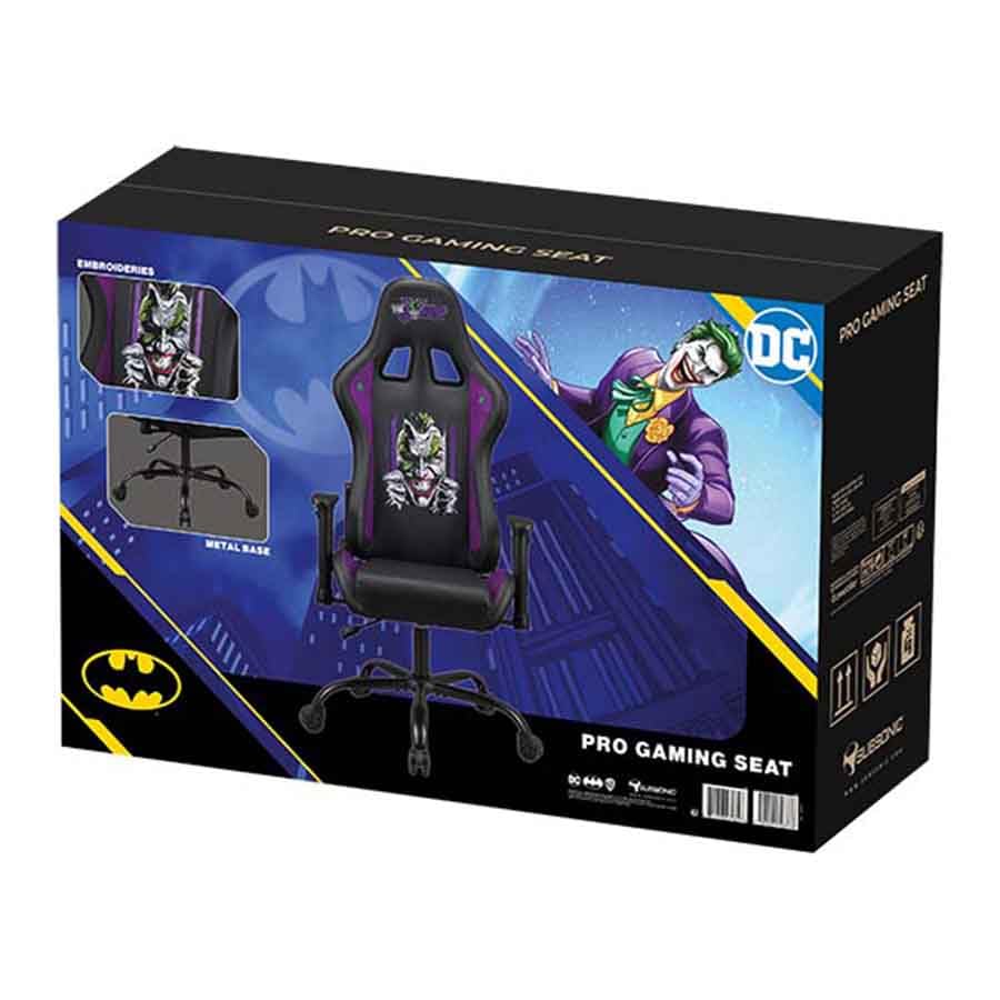 SUBSONIC Joker - Gaming Stuhl oder Bürostuhl, Gamer Sessel für Erwachsene, Bequeme Sitzfläche, integrierte Kopfstütze, Armlehnen und Höhe verstellbar, ergonomische Rückenlehne - Schwarz.