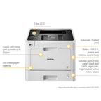 Brother HL-L8260CDW Professioneller WLAN Farblaserdrucker (31 Seiten/Min., Duplex, 2.400 x 600 dpi) weiß/schwarz