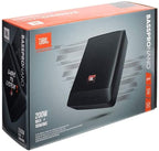 JBL BassPro Nano Ultra-Kompaktes aktives Untersitz Subwoofer Set 15 x 20 cm - 200 Watt Unter sitz Auto Subwoofer Aktiv, schwarz