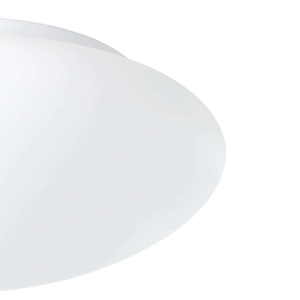 EGLO Deckenlampe Ella, Ø 35 cm, 2 flammige Wandlampe, Deckenleuchte aus Stahl und Glas in Weiß, Opal matt, Wohnzimmerlampe, Küchenlampe, Bürolampe, Flurlampe Decke, E27 Fassung