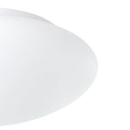 EGLO Deckenlampe Ella, Ø 35 cm, 2 flammige Wandlampe, Deckenleuchte aus Stahl und Glas in Weiß, Opal matt, Wohnzimmerlampe, Küchenlampe, Bürolampe, Flurlampe Decke, E27 Fassung