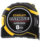 STANLEY FatMax Maßband Bandmaß PRO Autolock (Maßband 8 m Länge, 32 mm Klingenbreite, austauschbare Haken, Mylar Schutzschicht, mit Feststeller & Rücklauf, inkl. Gürtel-Clip) - XTHT0-33501