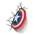 Light 816733002187 Wandleuchte Marvel Captain America-Schild von 3D FX, Rot, Weiß und Blau