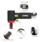 Druckluft Winkelschleifer Set - Mini Druckluft Schleifer mit 6mm & 3mm Spannzange und 20 2 Zoll Schnellwechselscheiben Set, Klein Druckluftschleifer 90° Abgewinkelt zum Schneiden/Schleifen