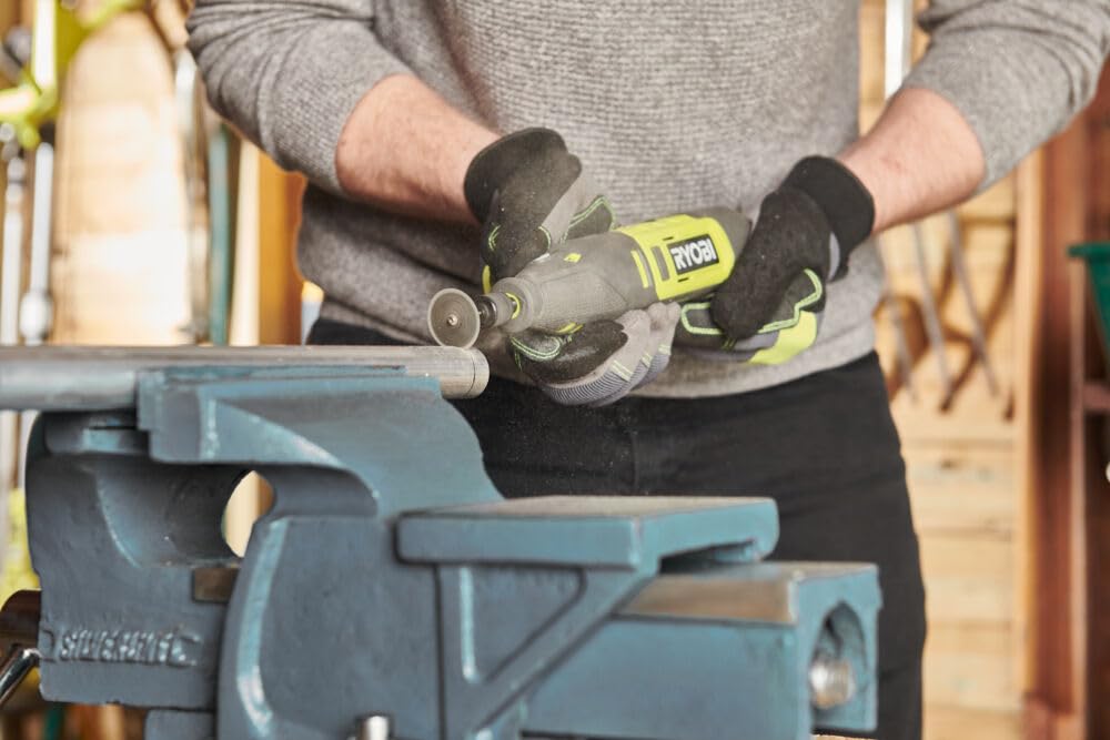 RYOBI 12V Akku-Rotationswerkzeug RRT12-120BA335 (35 teiliges Zubehör, Drehzahlregelung 5.000-35.000 U/min, Eingebaute 12V Lithium-Batterie)